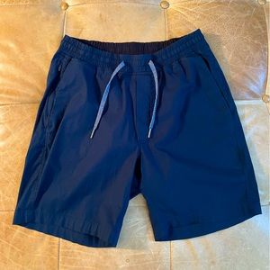 MENS LULULEMON SZ M UNLINED TRUE NAVY BLUE SHORTS - 8”
